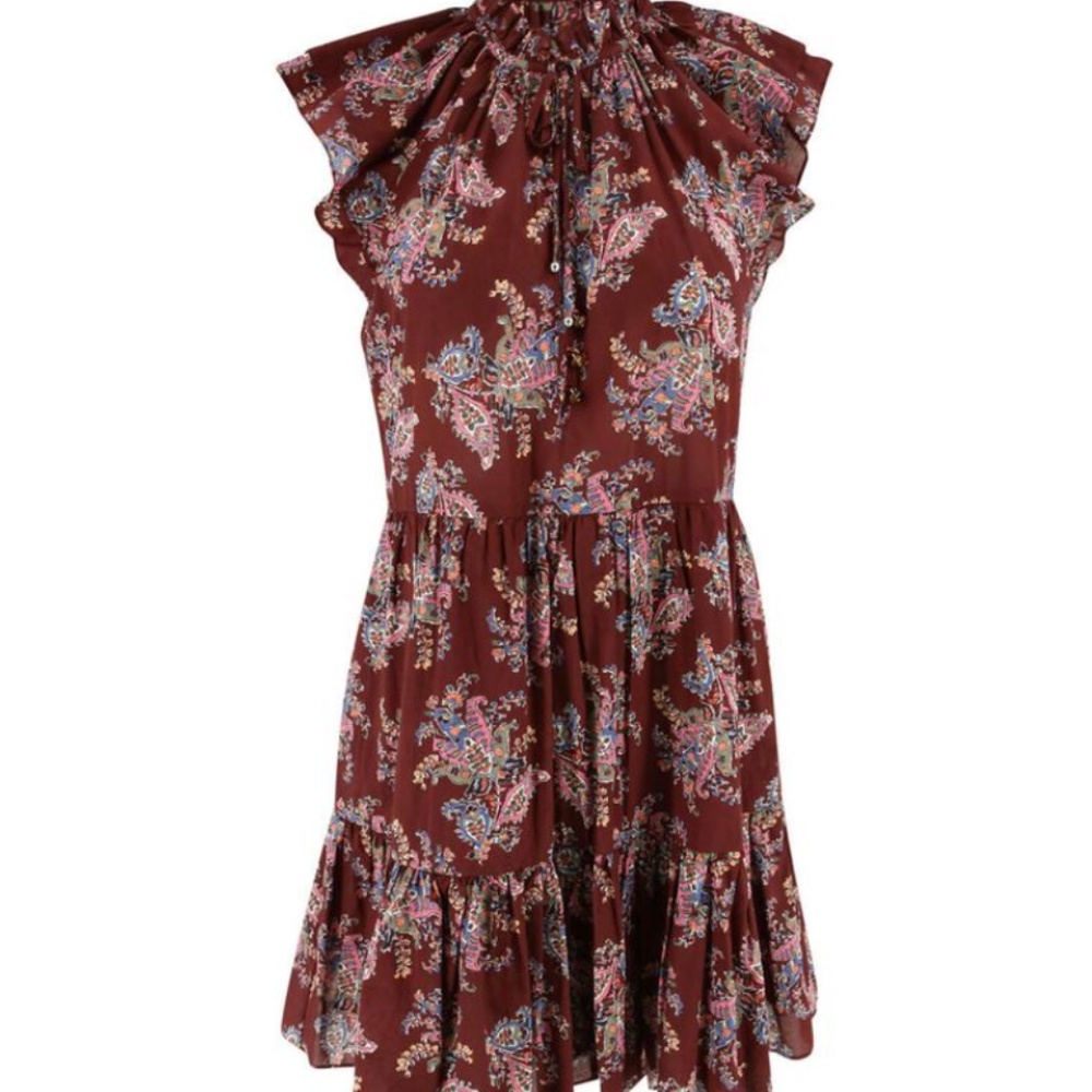 Veronica Beard Zee Dress in Brickmul - Picture 1 of 5
